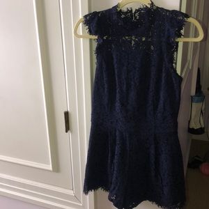 navy lace romper
